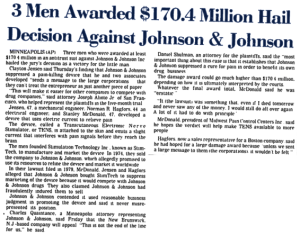 Johnson and Johnson suppressed Electrotherapy Technology Johnson and Johnson suppressed Electrotherapy Technology