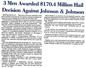 Johnson and Johnson suppressed Electrotherapy Technology