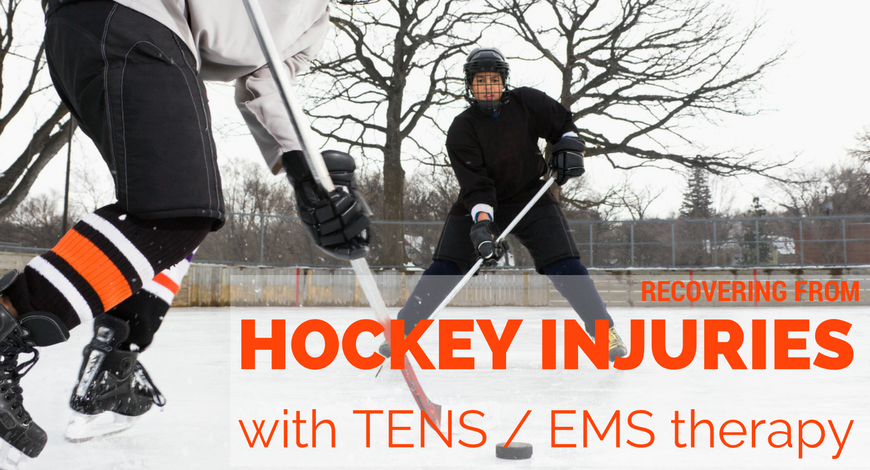 Relieve hockey-related pain using iReliev's TENS & EMS electrotherapy