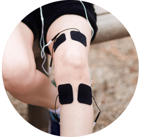 TENS pad placement for knee pain